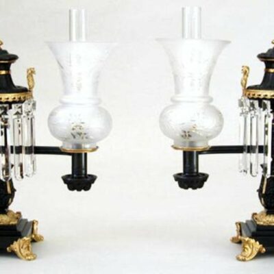 A Pair of Regency Argand Lamps