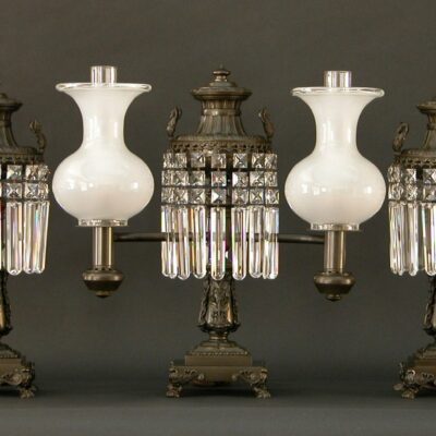 A Three-Part Set of Argand Lamps