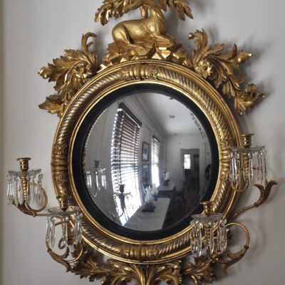 A Pair of Classical Girandole Mirrors