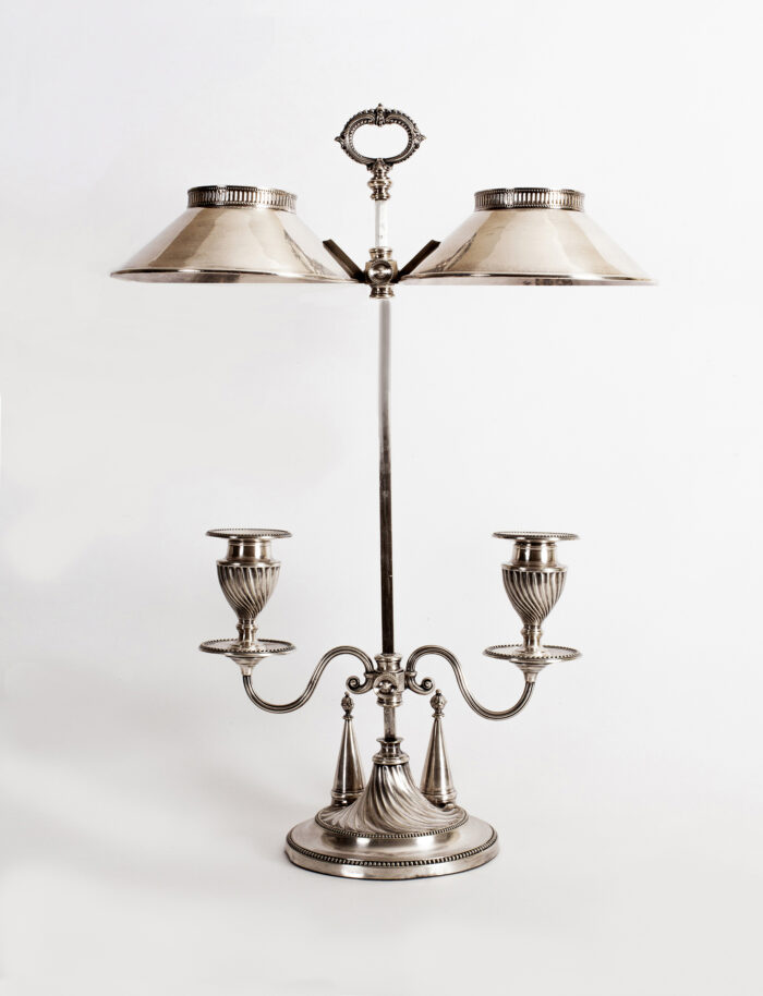 A Regency Silver-plated Student Lamp